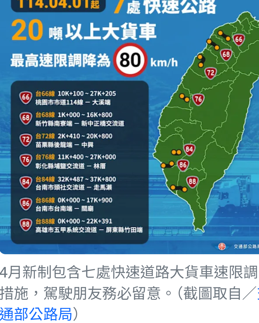 4月新制上路：交通、醫療、國防、消費政策全面調整