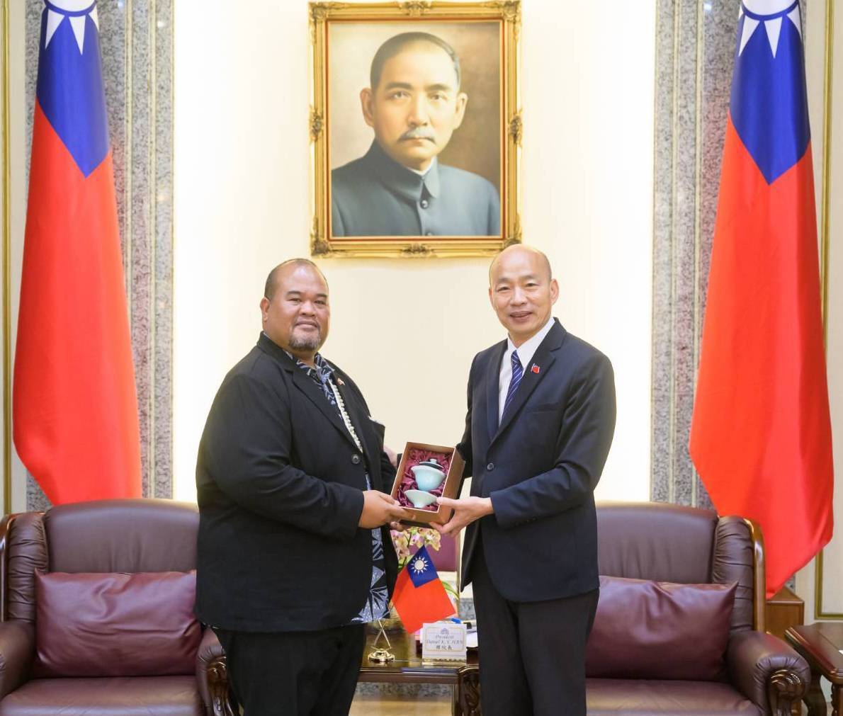 韓國瑜院長接見友邦駐聯合國代表團 感謝堅定挺台 籲團結捍衛民主自由