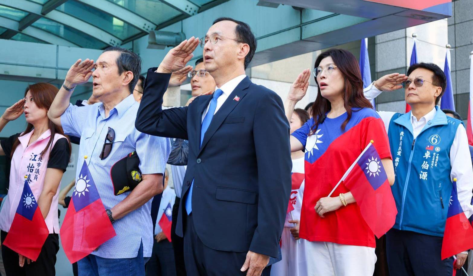 朱立倫國慶升旗致詞：國民黨堅守使命　守護中華民國、捍衛民主自由